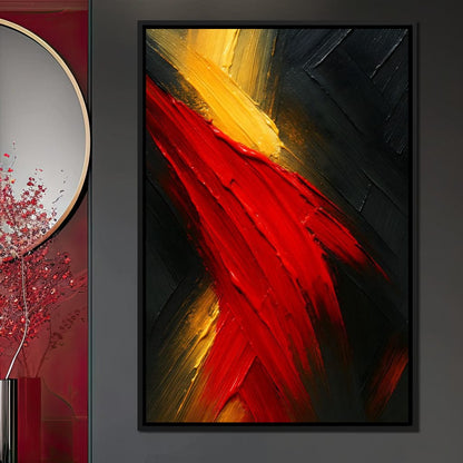 Fiery Fusion of Passion Canvas Wall Art