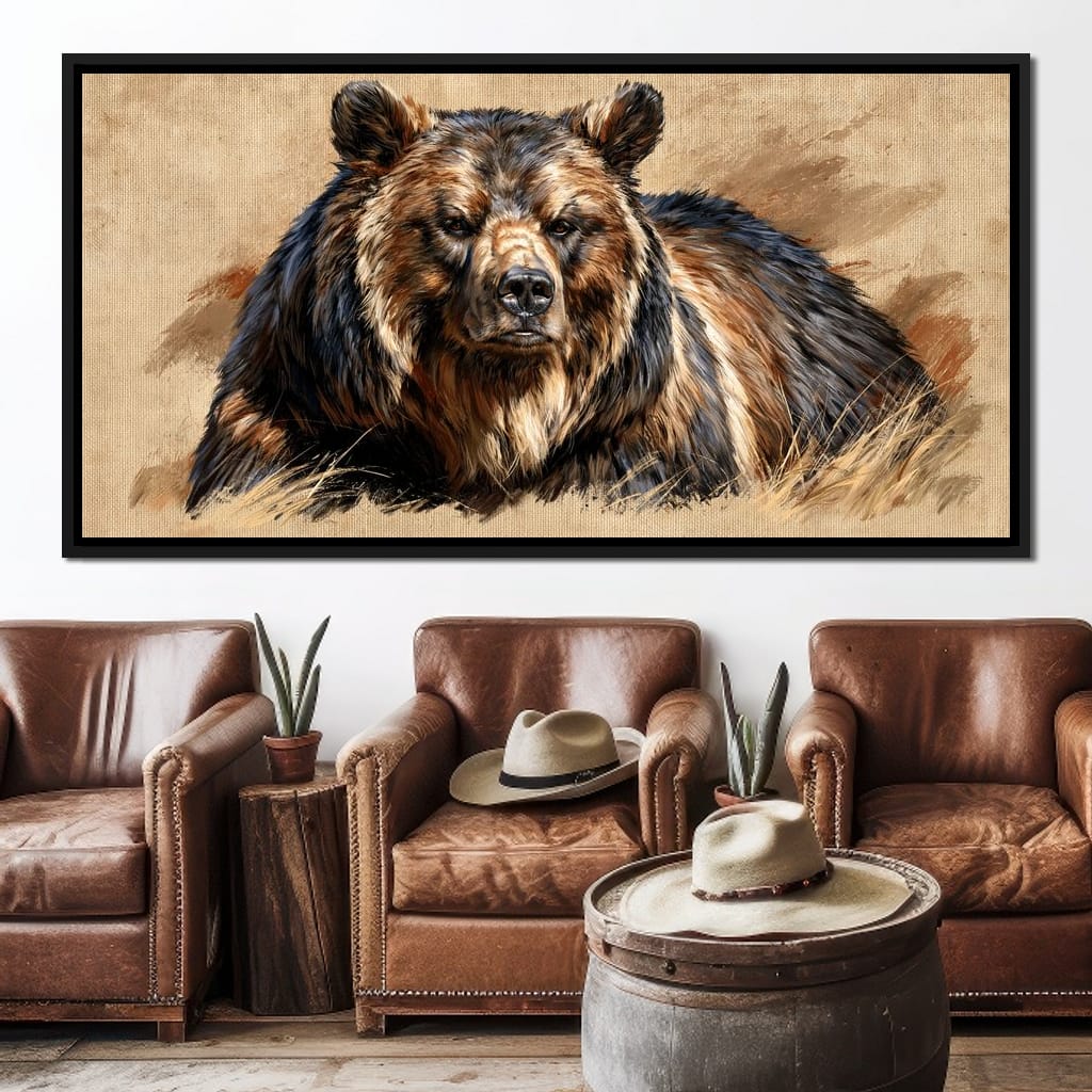 Guardian of the Wild Highlands Canvas Wall Art