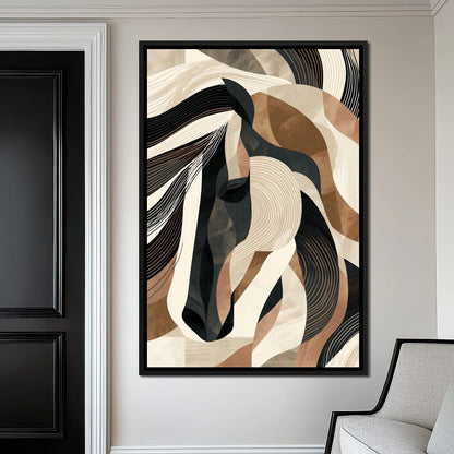 Stallion Earth and Shadow Canvas Wall Art