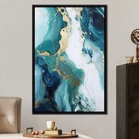 Glossy Marbling Liquid Abstraction Canvas Wall Art