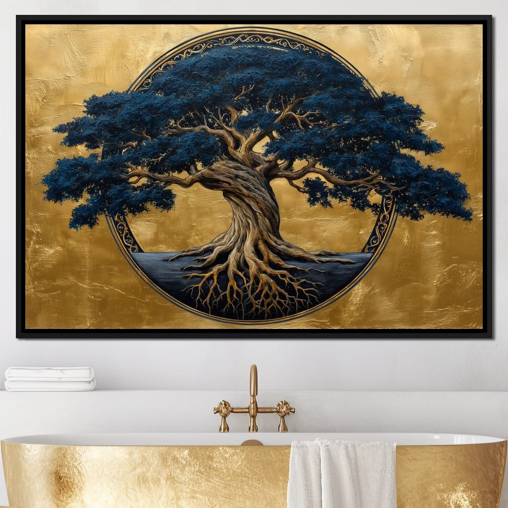 Blue Tree Of Life Canvas Wall Art