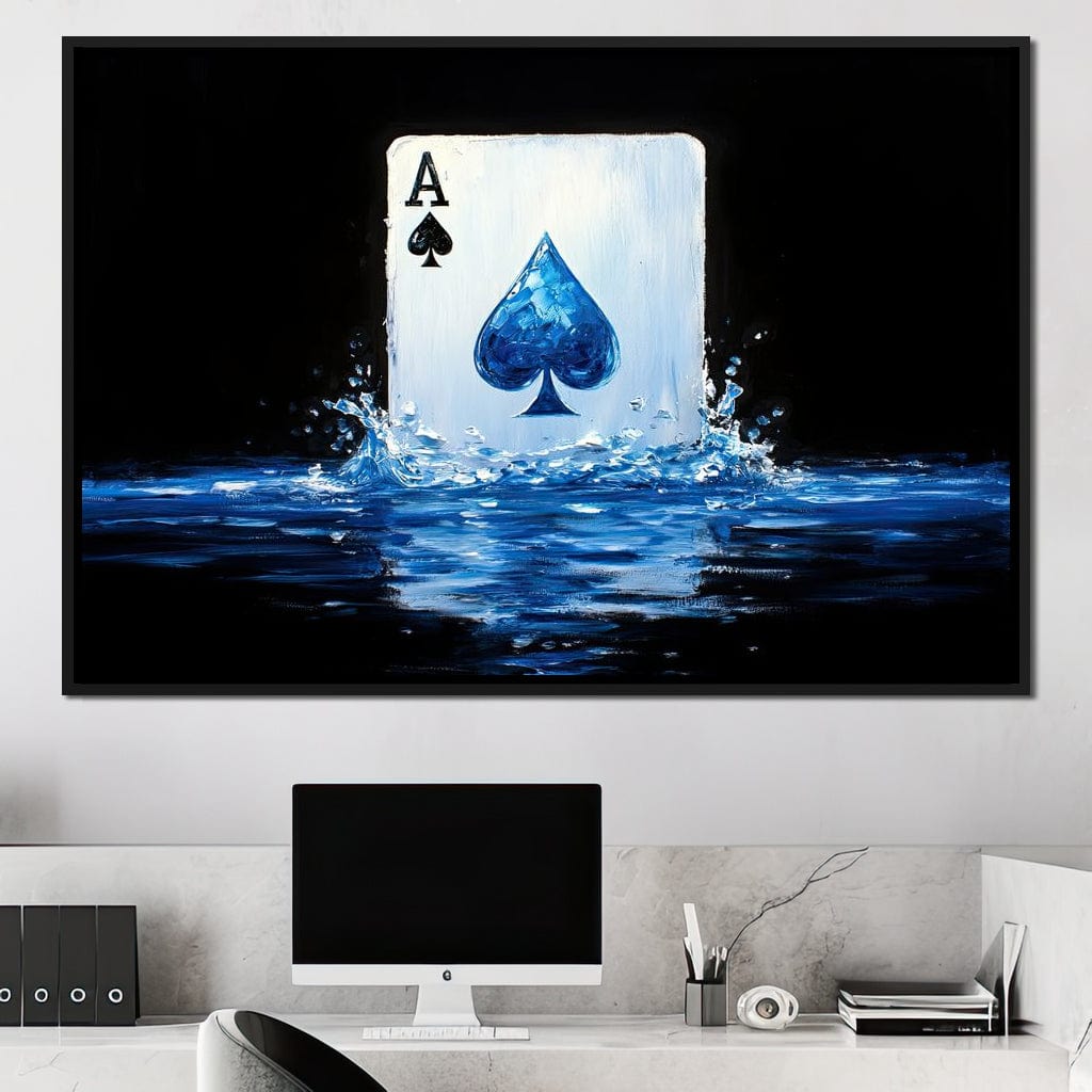 Ace of Spades Waterfall Canvas Wall Art