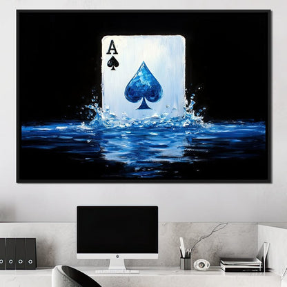Ace of Spades Waterfall Canvas Wall Art