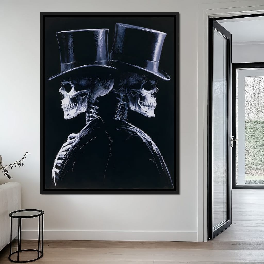Gentlemen Waiting for the Final Curtain Canvas Wall Art