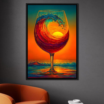 Sunlit Wave Enchantment Canvas Wall Art