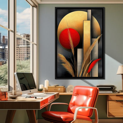 Sunset Geometry Canvas Wall Art
