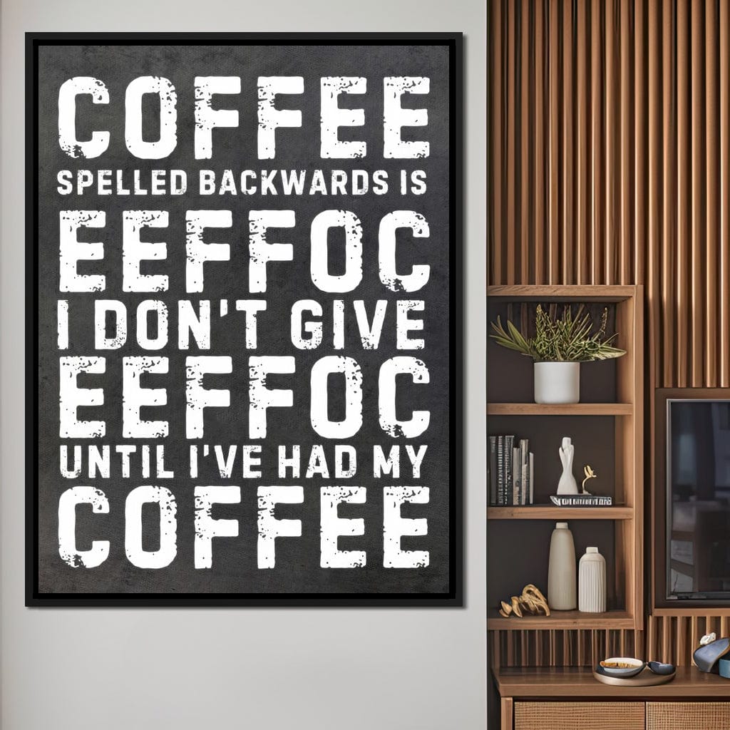 Morning Fuel Bold Typo Humor Canvas Wall Art