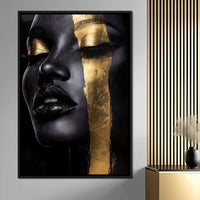 Golden Elegance Unveiled Canvas Wall Art
