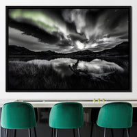 Eternal Wilderness Light Green Glow Canvas Wall Art