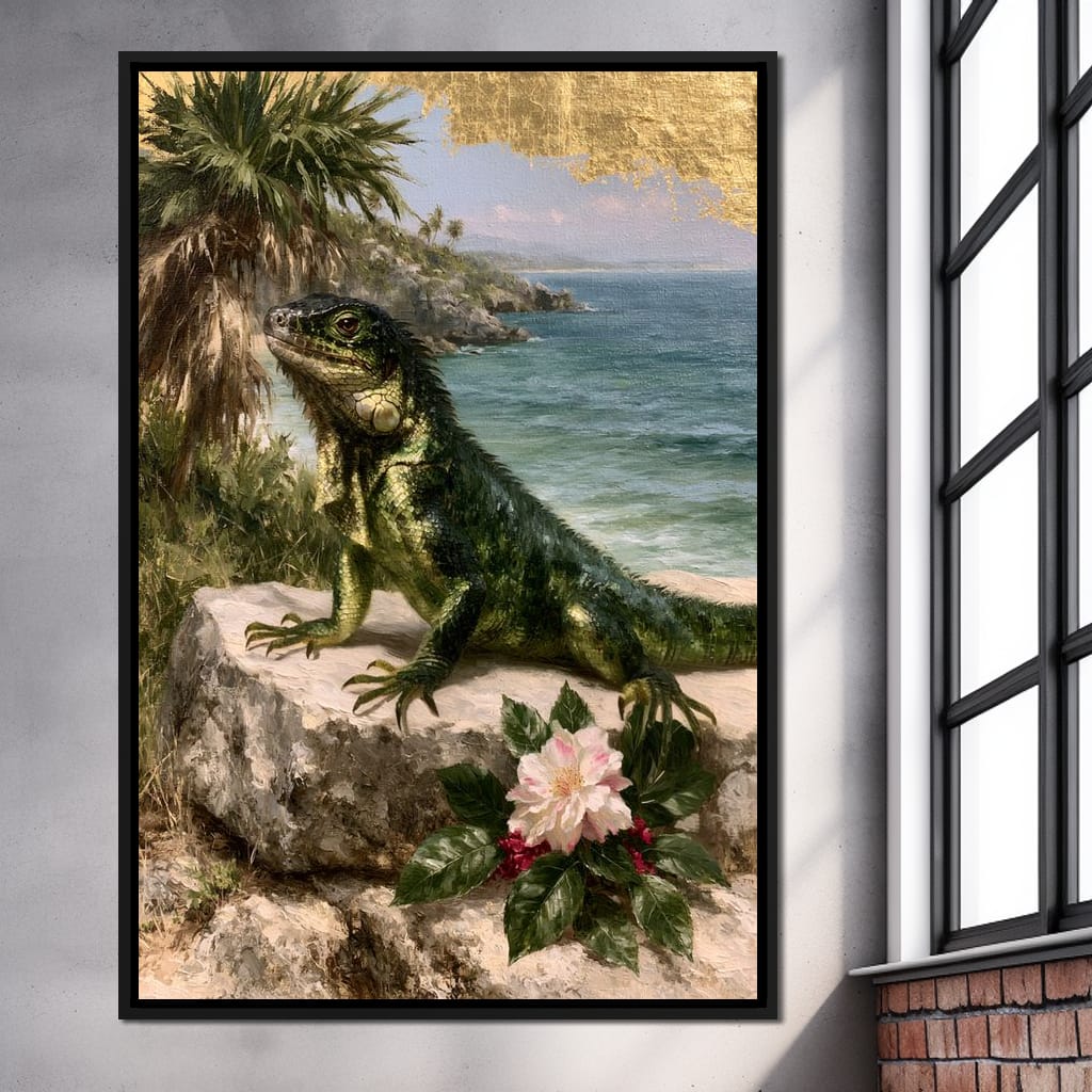 Patient Watcher of the Pacific Shore Canvas Wall Art
