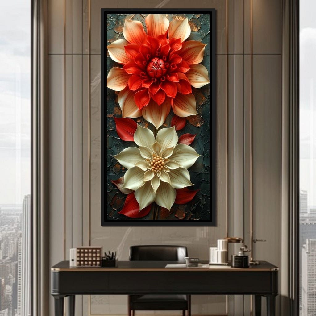Autumnal Bloom Symphony Canvas Wall Art