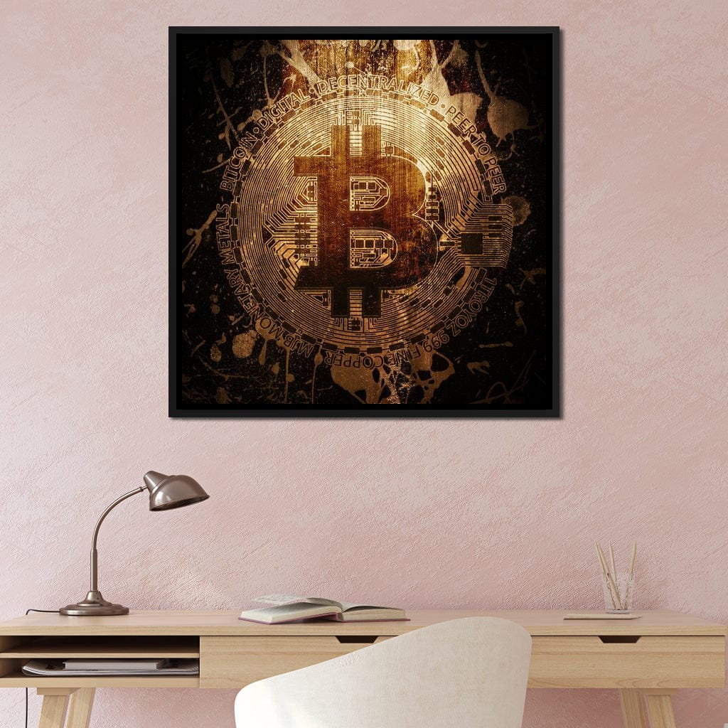 Crypto Art Bitcoin 08 Canvas Wall Art