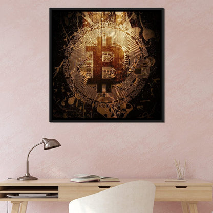 Crypto Art Bitcoin 08 Canvas Wall Art