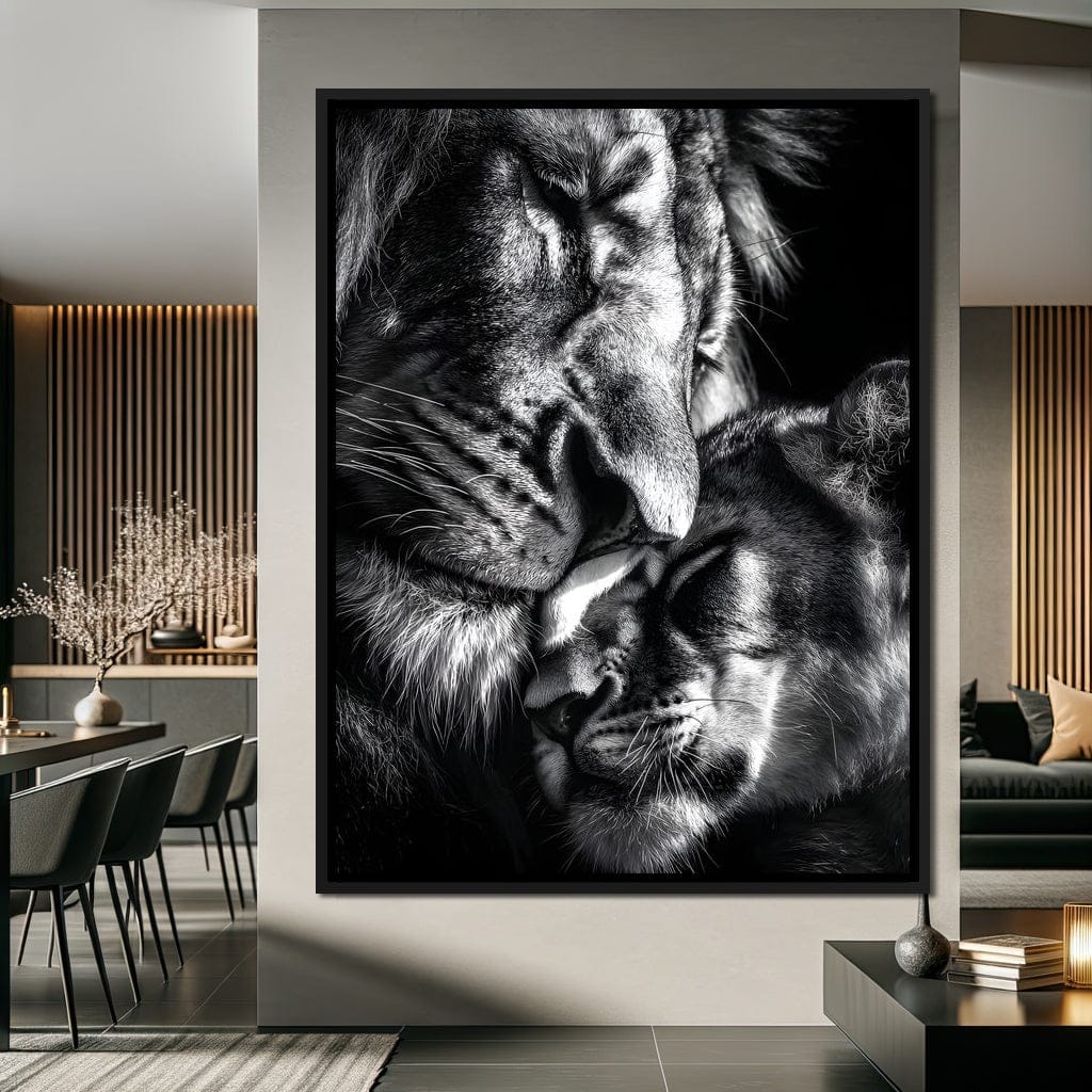 Lion's Bond Canvas Wall Art