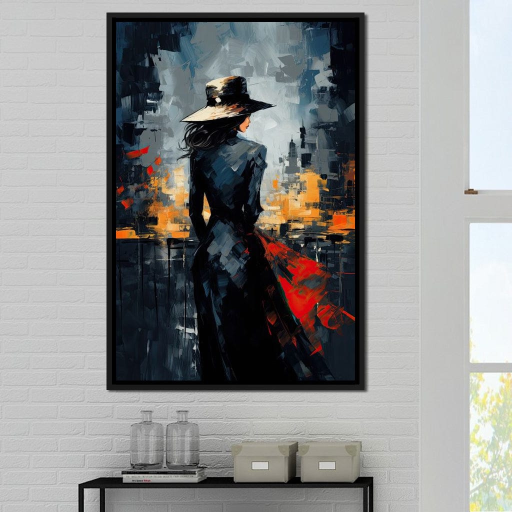 Dusk Enigma in Monochrome Canvas Wall Art