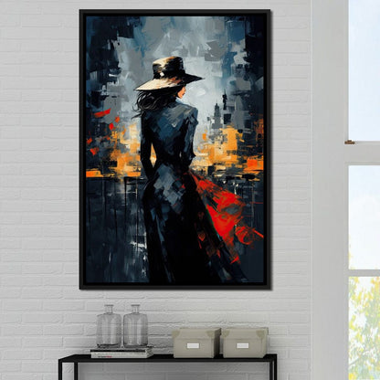 Dusk Enigma in Monochrome Canvas Wall Art