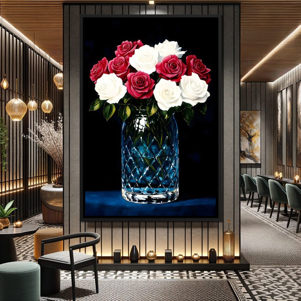 Velvet Petals Crystal Blooms Canvas Wall Art