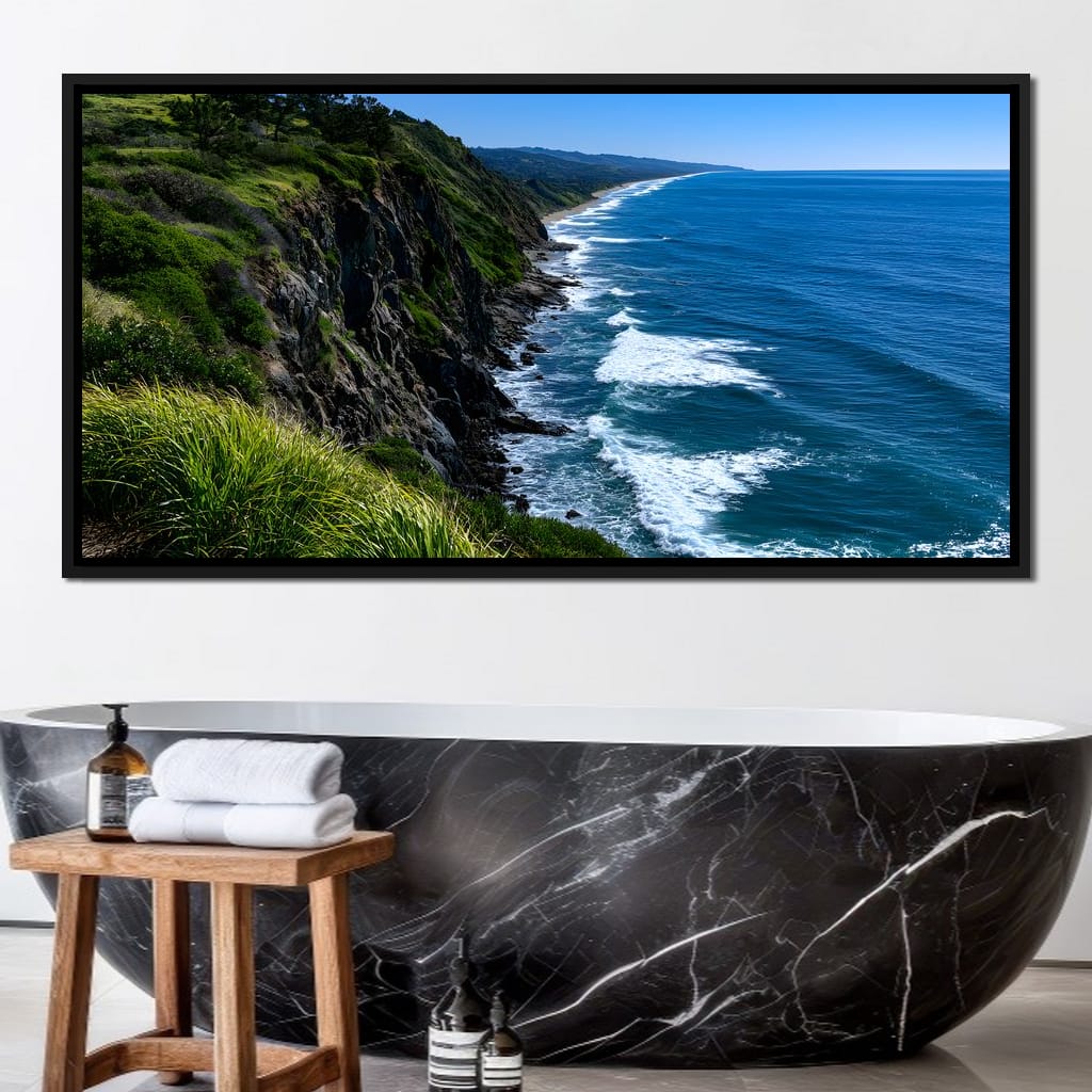 Surreal Coast Waters Canvas Wall Art