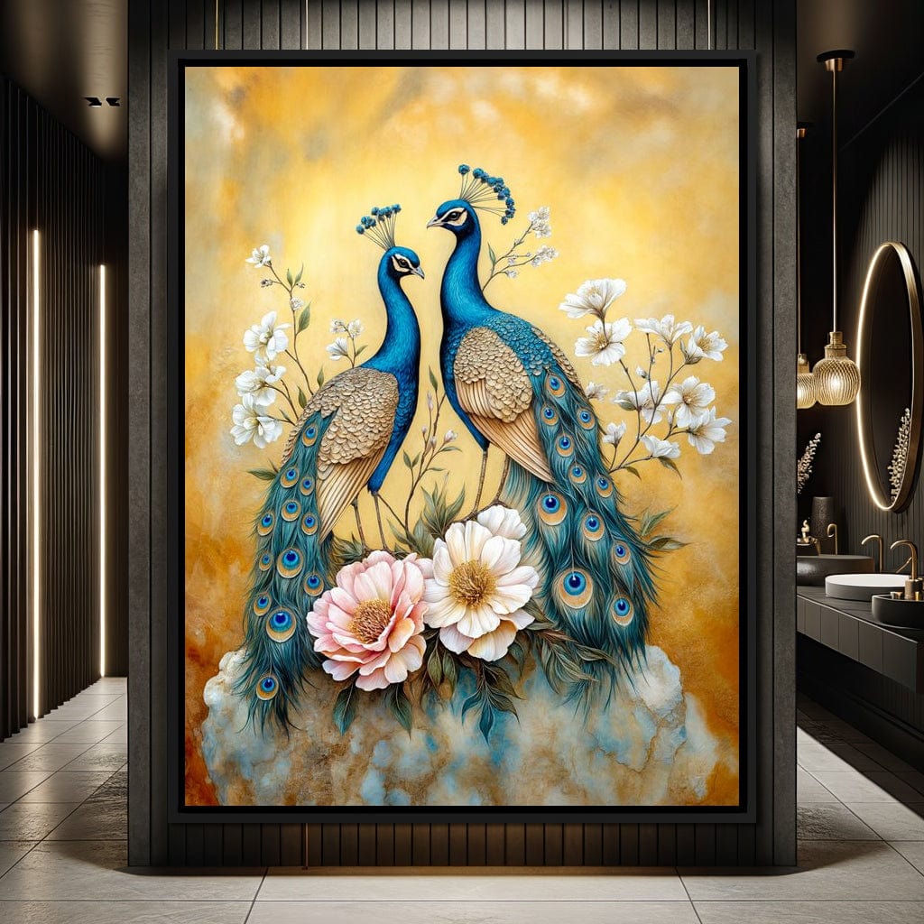 Peacock Serenade Canvas Wall Art