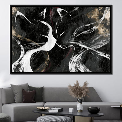 Gentle Souls Touching Their Cold Noses Canvas Wall Art