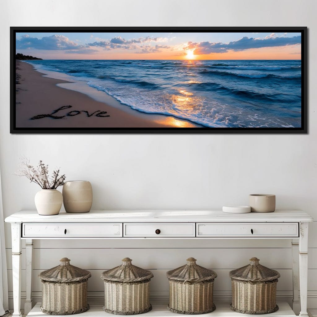 Sunset Shores Eternal Affection Canvas Wall Art