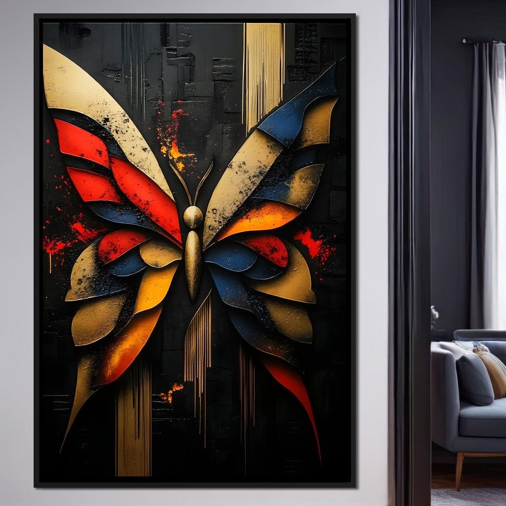 Butterfly Radiance Symphony Canvas Wall Art