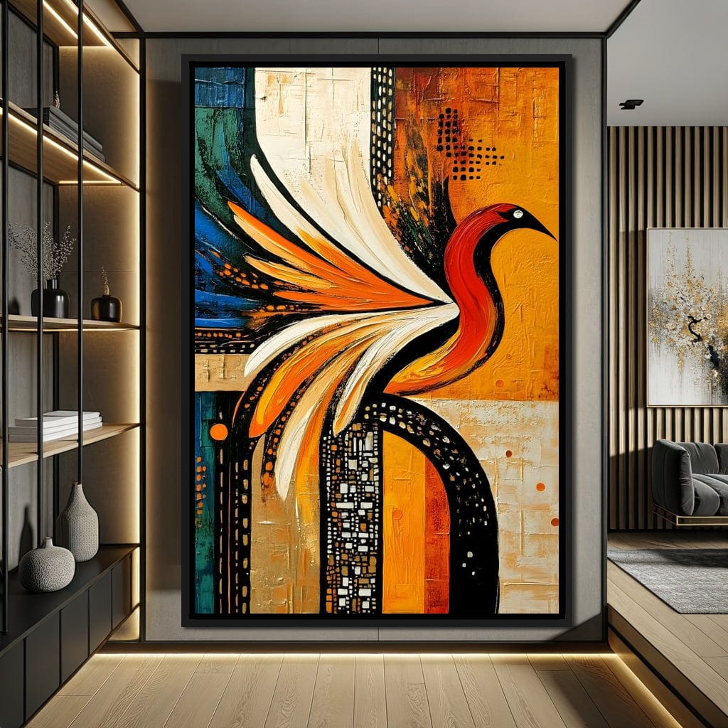 Vivid Phoenix Harmony Flight Canvas Wall Art