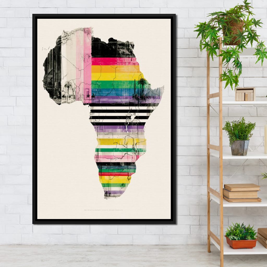 Vibrant Rhythms Across A Changing Continent Canvas Wall Art
