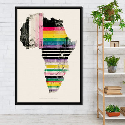 Vibrant Rhythms Across A Changing Continent Canvas Wall Art