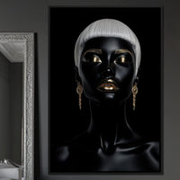Black Velvet Seraph Canvas Wall Art