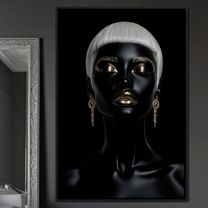 Black Velvet Seraph Canvas Wall Art