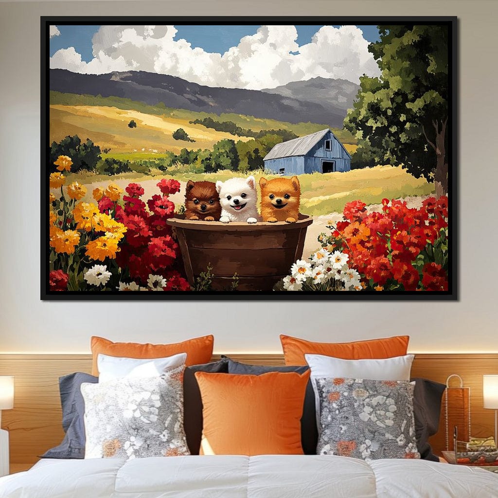Fluffy Trio Canvas Wall Art