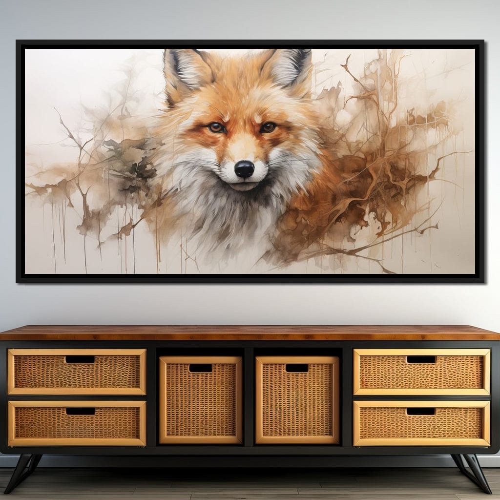 Acrylic Fox in a Fawn Whisker Dream Canvas Wall Art