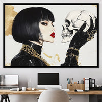 Eternal Bond Skull Canvas Wall Art