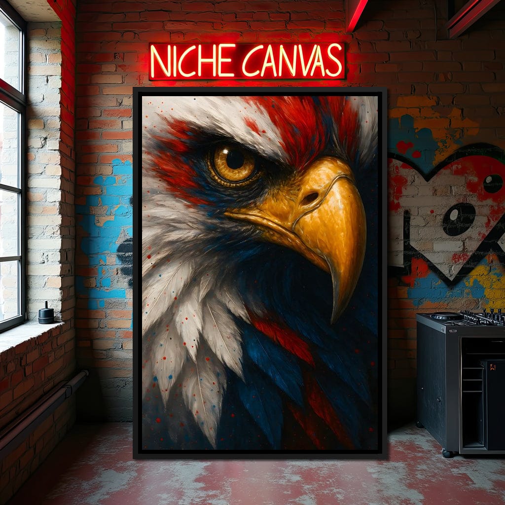 Majestic Gaze of Freedom Canvas Wall Art