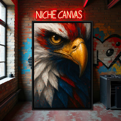 Majestic Gaze of Freedom Canvas Wall Art