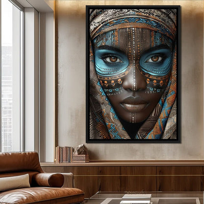 Tribal Beauty Unveiled Canvas Wall Art