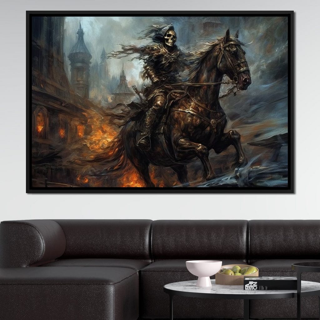 Skeleton Knight Canvas Wall Art