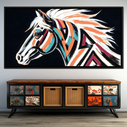 Prismatic Stallion Spirit Canvas Wall Art
