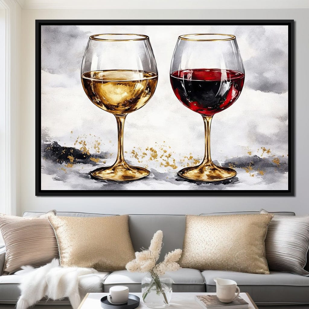 Red & White Wine Canvas Wall Art
