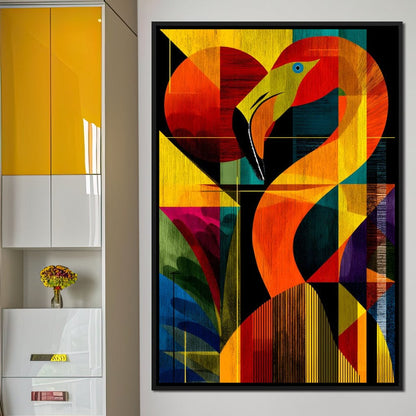 Chromatic Crane Impressions Canvas Wall Art