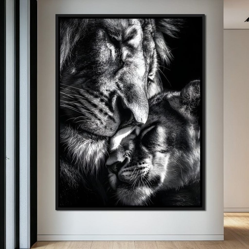 Lion's Bond Canvas Wall Art