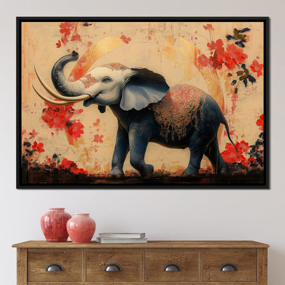 Elephant Radiant Elegance Canvas Wall Art