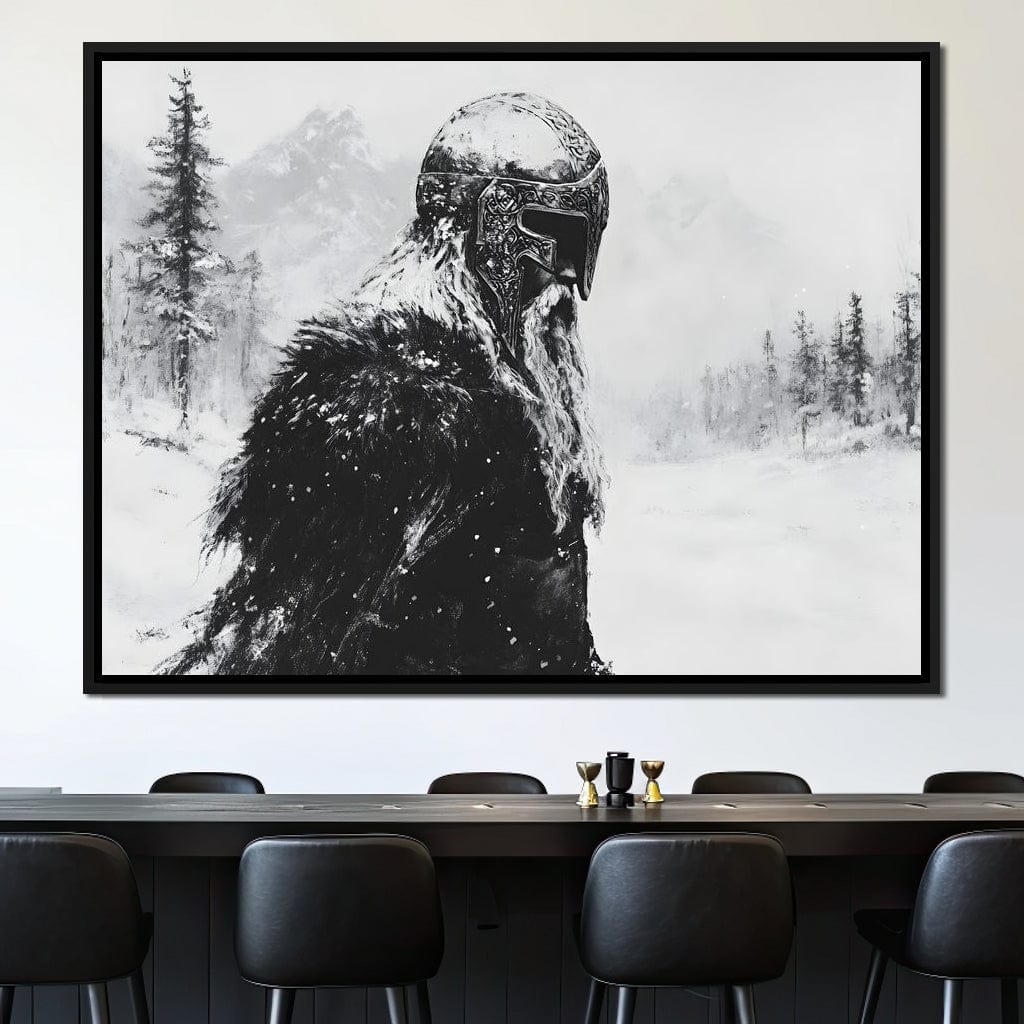 Viking Saga In Winter Majesty Canvas Wall Art