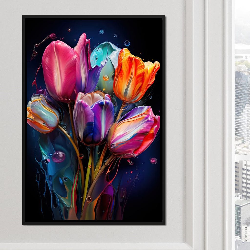 Luminous Tulip Dreamscape Canvas Wall Art