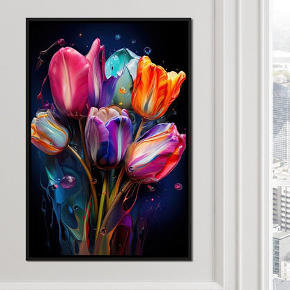 Luminous Tulip Dreamscape Canvas Wall Art