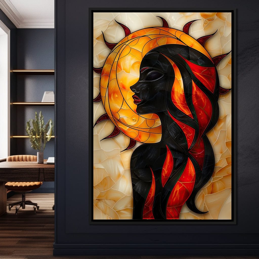 Solar Siren of the Flames Canvas Wall Art