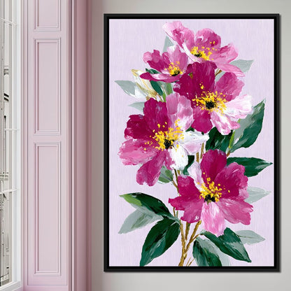 Pink Peony Garden Canvas Wall Art