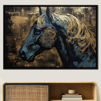 Gilded Royal Horse Canvas Wall Art