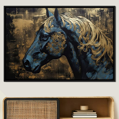 Gilded Royal Horse Canvas Wall Art